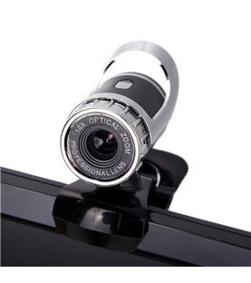 Webcam com Microfone e Câmera HD - 360º e Clipe de Suporte - USB 2.0 - Goeik