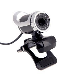 Webcam com Microfone e Câmera HD - 360º e Clipe de Suporte - USB 2.0 - Goeik