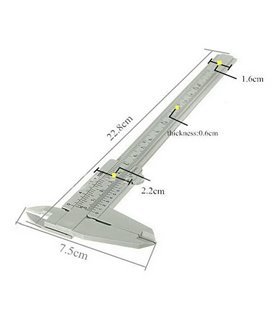 Paclise Paquímetro 15cm, Branco - Plástico - Goeik