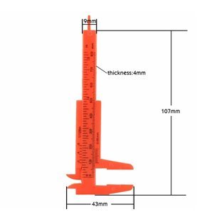 Paclise Paquímetro 8cm em Plástico - Laranja - Goeik