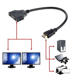 Cabo Adaptador HDMI Splitter 1 para 2* HDMI - Goeik