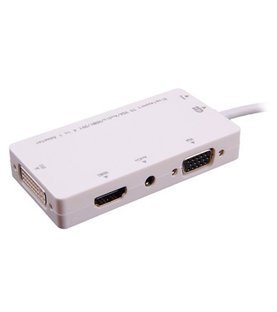 Cabo Adaptador Mini DisplayPort para Áudio, HDMI, DVI e VGA (usb para alimentação) - Branco - Goeik