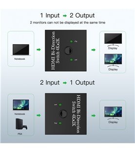 Adaptador GOEIK 2 em 1 bidirecional HDMI splitter and switch 4K