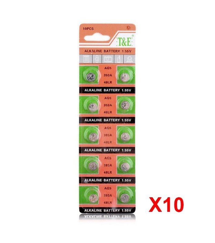 Pilha Alcalina para Relógio - LR927W 48LR 1,55V - Pack de 10 uni. - Goeik