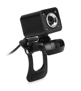 Webcam HD com Microfone para Computador com 4 LED  - USB 2.0 - Goeik