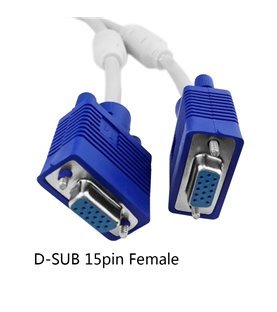 Cabo Adaptador VGA Splitter: 1 VGA Macho para 2 Cabos VGA Fêmea - Goeik