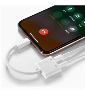 Cabo Adaptador para iPhone com Porta Lightning para Carregamento e Porta Jack 3.5mm para Auriculares - Goeik