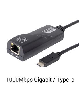 Cabo Adaptador Tipo-C 3.0 para RJ45 Gigabit Lan - Goeik