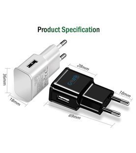 Carregador USB carregamento rápido de 2A para telemóvel Android ou iPhone - Goeik