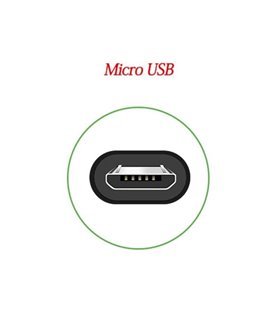 Cabo de 1 metro e 2.4A para Carregamento de Telemóvel Micro USB para USB - Branco - Goeik