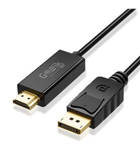 Cabo DisplayPort para HDMI de 2 metros - Preto - Goeik