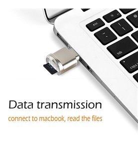 Leitor de Cartões de Memória Micro SD (TF) para Telemóveis e Computadores com Porta USB 3.0 Tipo-C - Goeik