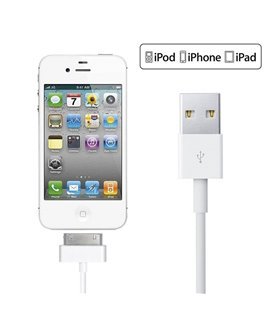 Cabo de carregamento para iPhone, iPad e iPod - 1m - Branco