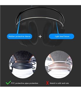 Headset Gaming com Luzes LED, sistema Surround 7.1, Microfone Ajustável, Controlo de Volume, 1*USB e 2 Jacks 3.5mm - Goeik