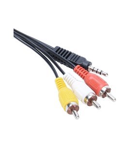 Cabo de Áudio Jack 3.5mm para RCA + Vídeo - Goeik