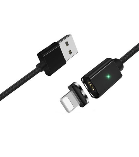 Cabo USB Magnético + Ponta Magnética Lightning para iPhone - Goeik