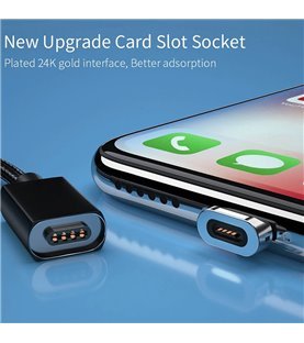 Cabo USB Magnético + Ponta Magnética Lightning para iPhone - Goeik