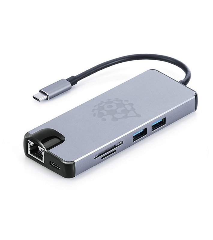 HUB Docking Station Tipo-C, 8 em 1, Para USB, HDMI, VGA, RJ45, Leitor de Cartões SD e Micro SD e Tipo-C PD – Goeik