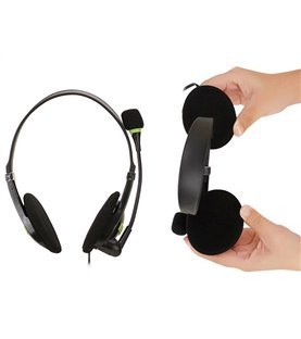 Headset para Teletrabalho com Microfone e Botão de Controlo de Volume - USB - Goeik