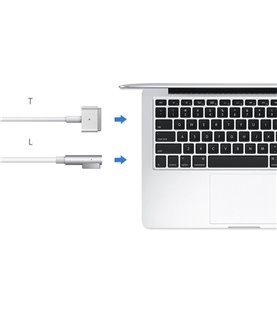 Cabo Adaptador Tipo-C Macho para Magsafe 1 Tipo-L/F, de 1m - Branco - Goeik