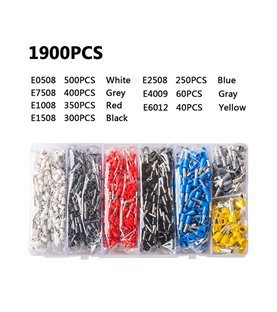 Alicate de Cravar Terminais Tubulares, com Conjunto de 1900 Terminais – Goeik