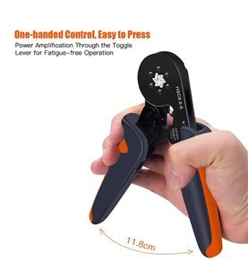 Alicate de Cravar Terminais Tubulares, com Conjunto de 1900 Terminais – Goeik