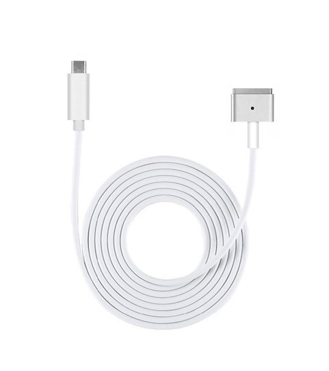 Cabo Adaptador Tipo-C Macho para Magsafe 2 Tipo-T, de 1m - Branco - Goeik