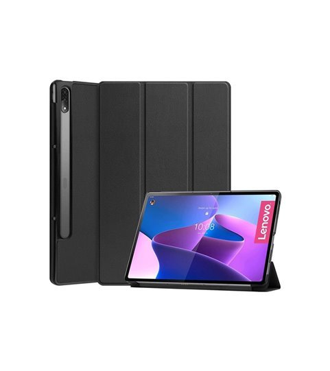 Capa Magnética Dobrável com Abertura de Caneta, para Lenovo Tab 12 Pro – Preto – Goeik