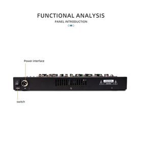Mesa de Mistura (de Som) de 7 Canais de 48V, com Suporte Bluetooth - Goeik