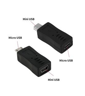 Adaptador Mini USB para Micro USB – Preto - Goeik