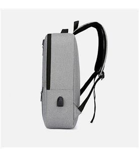 Mochila Multifunções 15.6'', Impermeável, com Ranhura para cabo USB para Carregamento - Cinza - Goeik
