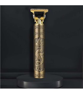 Máquina de Cortar Cabelo/Barba Recarregável, com 4 Pentes - Dourado - Goeik