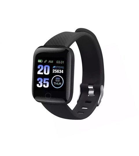 Smartwatch Desportivo com Monitor Fitness - Preto - Goeik