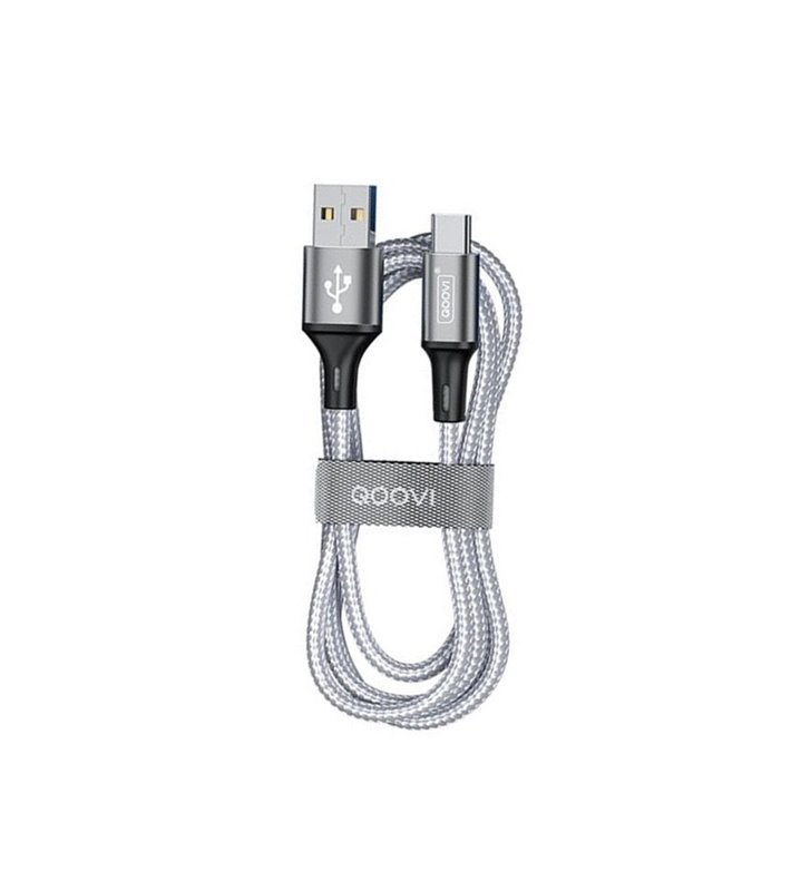 Cabo Adaptador USB para Tipo-C com Carregamento Rápido - Cinzento - Qoovi by Goeik