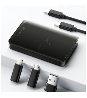 Estojo com Cabo de Carregamento Tipo-C, com Ponta USB, Micro USB, Tipo-C e Lightning - Essager by Goeik