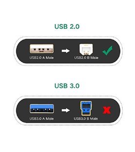 Cabo USB de 1.5 metros, para Impressora – Preto – Goeik