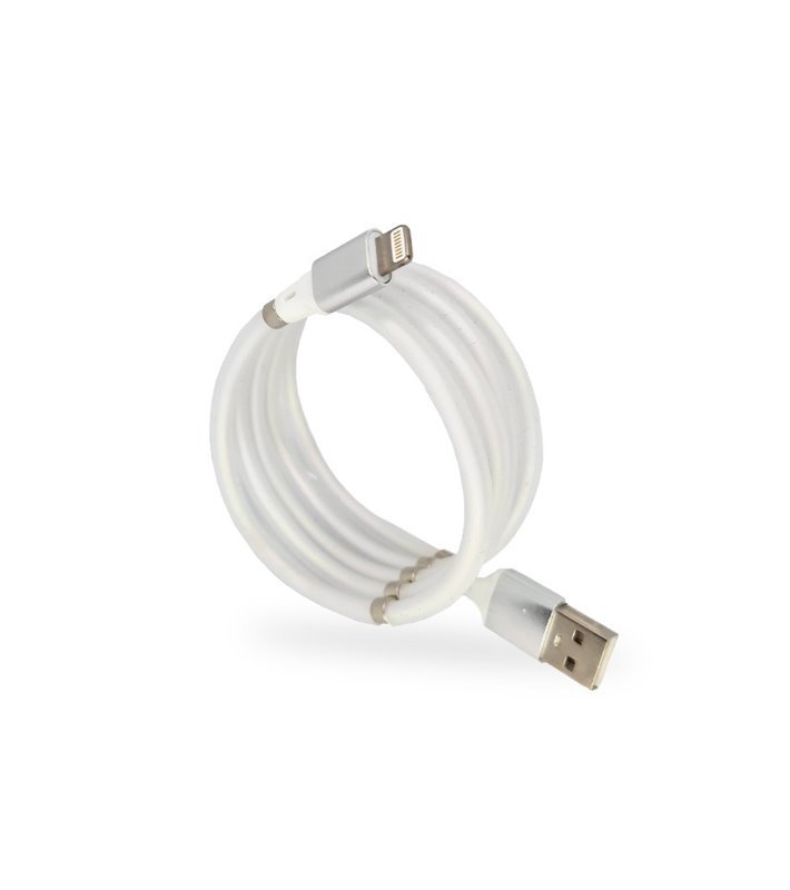 Cabo Magnético Retrátil USB para Lightning – Branco – Goeik