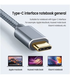 Cabo de 0.5 metros para Impressora USB Tipo-C – Cinzento – Goeik