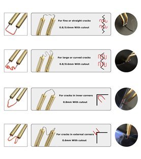 Pistola de Soldar Plástico, com 4 Tipos de Grampos, Alicate e Mala - Preta - Goeik