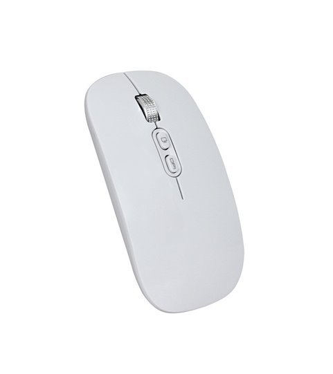 Rato Recarregável com Bluetooth + 2.4Ghz, com Pen USB, Branco - Goeik