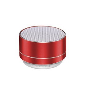 Mini Coluna Bluetooth, com Porta USB e Leitor de Cartões Micro SD, Vermelho - Goeik