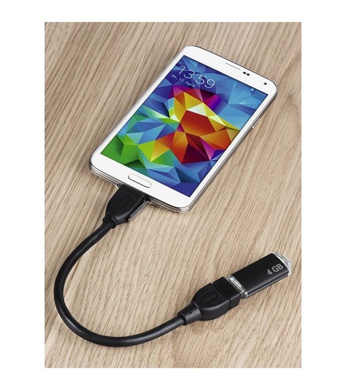 Cabo Adaptador Micro Usb Para Usb Hama