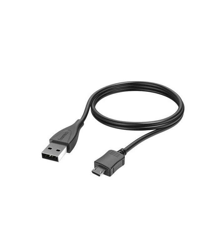 Cabo Adaptador USB para Micro USB, Preto, de 1 metro - Hama