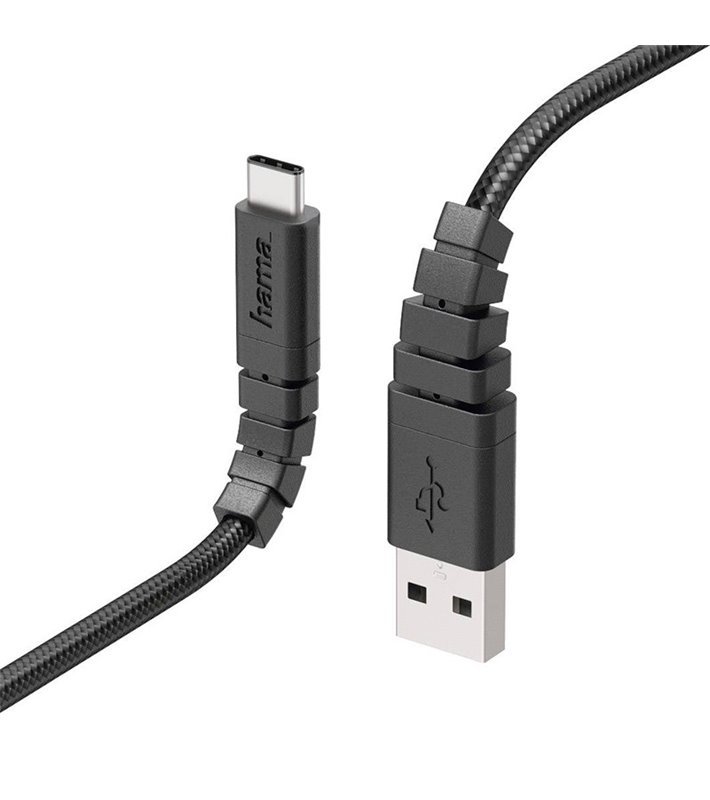 Cabo Adaptador USB para Tipo-C, Extreme Preto, de 1.4 metros - Hama