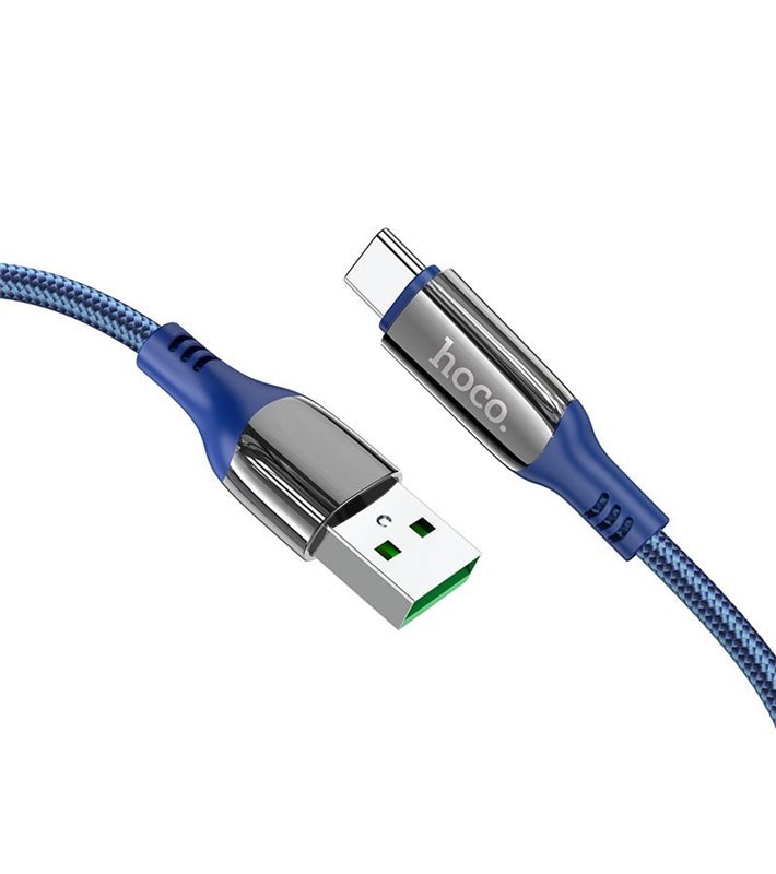 Cabo de Dados e Carregamento USB para Tipo-C, Hoco S51 5A Extreme - Azul