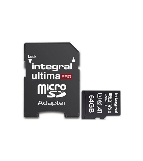 Cartão de Memória Integral Micro SD Class 10 4K, de 64GB