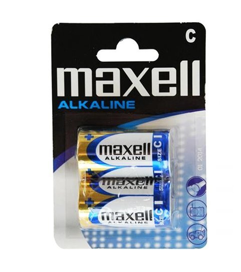 Pilha Alcalina C LR14 - 2 uni. - Maxell