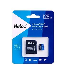 Cartão Micro SD P500 Netac, de 128GB, com Adaptador