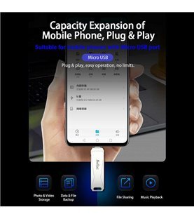 Pen Drive 16GB USB 3.0 + Micro USB 2.0, U381 - Netac
