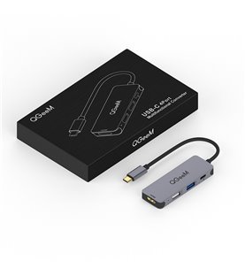 HUB Docking Station Tipo-C 4 em 1 Para HDMI, USB e Porta de Carregamento Tipo-C PD - QGeeM